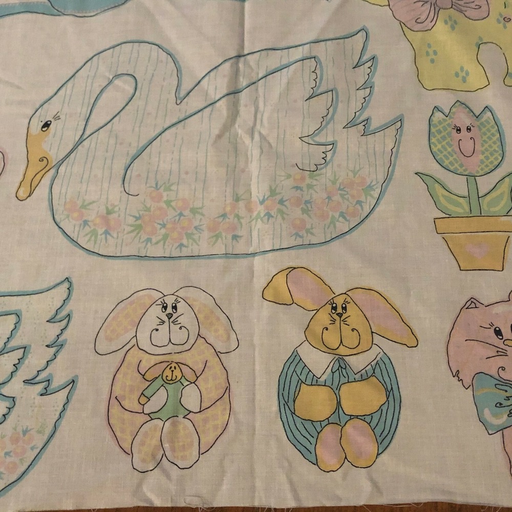 Vintage Cotton Canterbury Atlanta Easter Bunny Craft Applique Jackie Stephens 92 - Picture 1 of 11